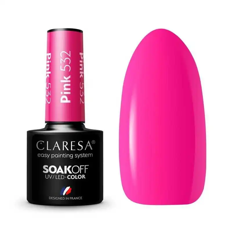 CLARESA PINK/ ROSA 532 UV NAGELLACK 5 ML CLARESA PINK/ ROSA 532 UV NAGELLACK 5 ML