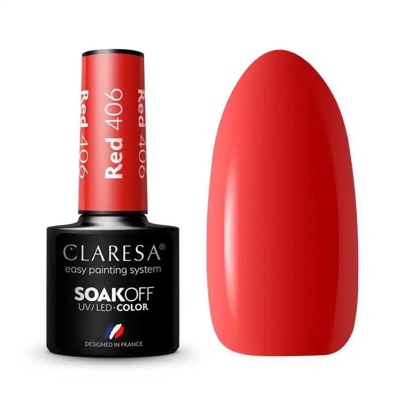 CLARESA RED/ ROT 406 UV NAGELLACK 5 ML