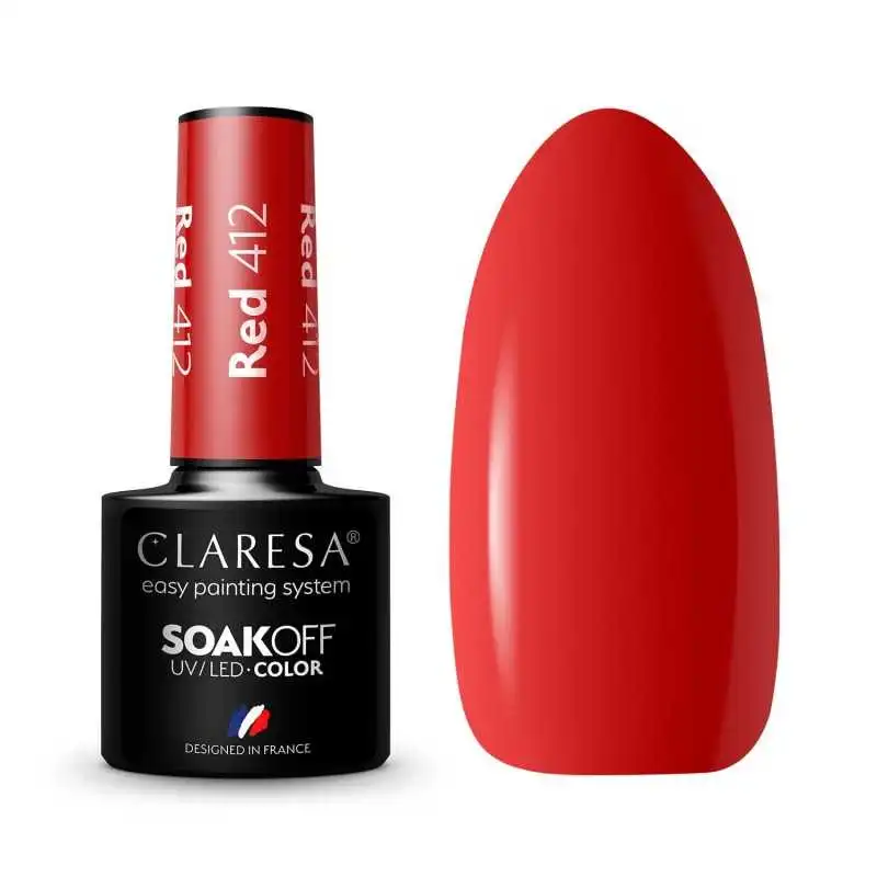 CLARESA RED/ ROT 412 UV NAGELLACK 5 ML