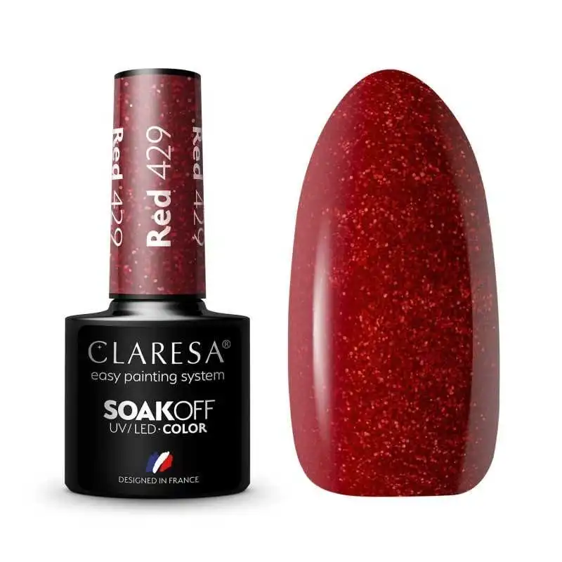 CLARESA RED/ ROT 429 UV NAGELLACK 5 ML