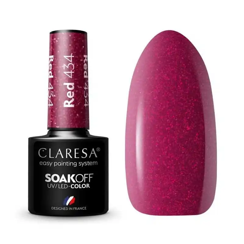 CLARESA RED/ ROT 434 UV NAGELLACK 5 ML CLARESA RED/ ROT 434 UV NAGELLACK 5 ML