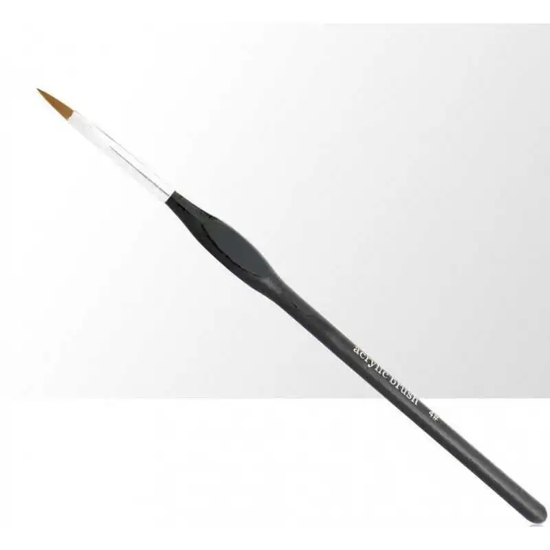 Acrylpinsel 4 schwarzer ergonomischer Holzgriff