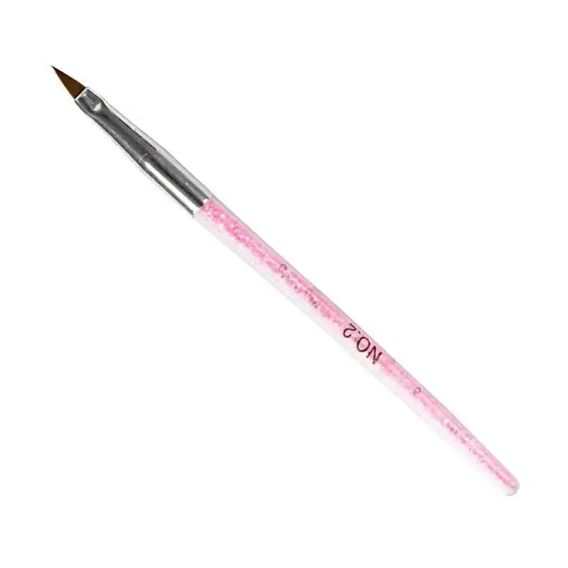 Pinsel mit rosanen Zirkonien für Acryl - Größe 2