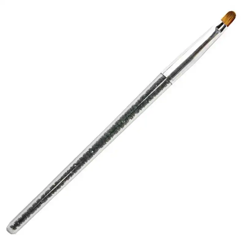 Pinsel mit schwarzem Zirkonia für Gel, Größe 4, quadratisch