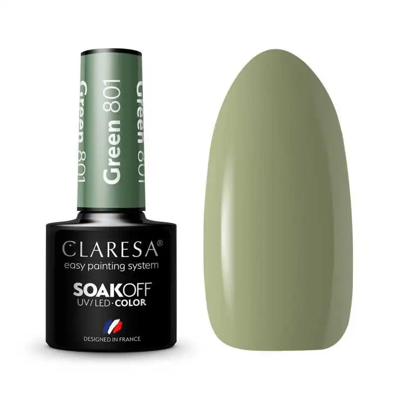 CLARESA GREEN/ GRÜN 801 UV NAGELLACK 5 ML