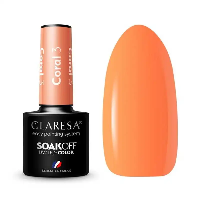 CLARESA CORAL 003 UV NAGELLACK 5 ML