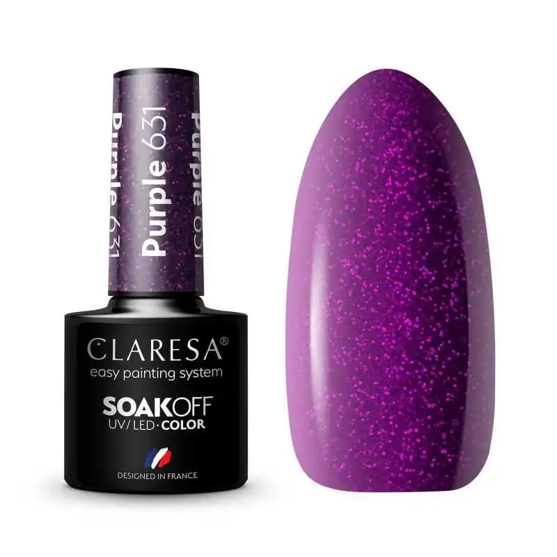 CLARESA PURPLE/ VIOLETT 631 UV NAGELLACK 5 ML