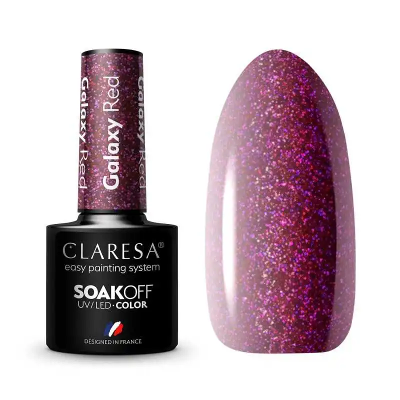 CLARESA GALAXY RED UV NAGELLACK 5 ML CLARESA GALAXY RED UV NAGELLACK 5 ML
