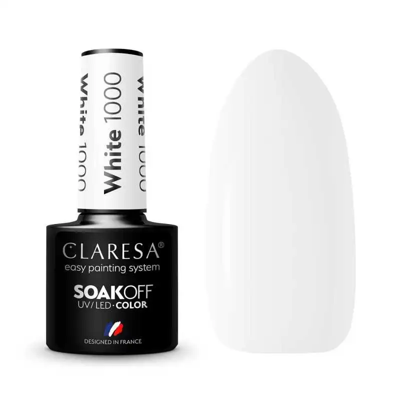 CLARESA WHITE 1000 UV NAGELLACK 5 ML