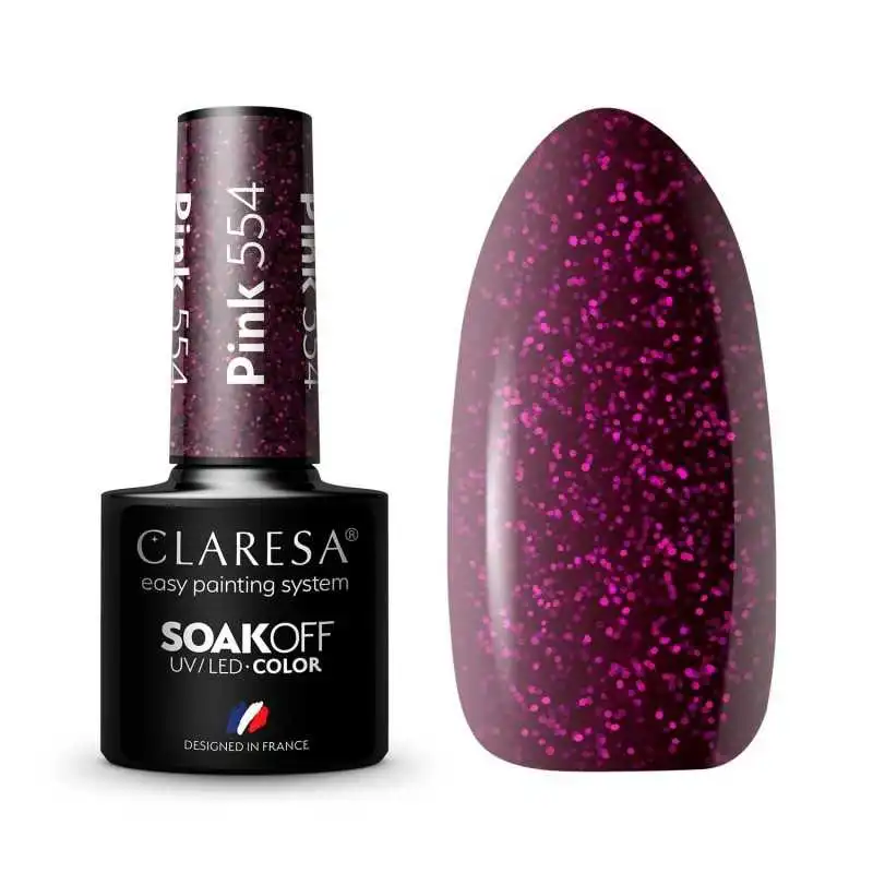 CLARESA PINK/ ROSA 554 UV NAGELLACK 5 ML