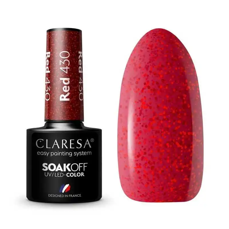 CLARESA RED/ ROT 430 UV NAGELLACK 5 ML CLARESA RED/ ROT 430 UV NAGELLACK 5 ML