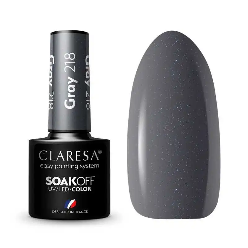 CLARESA GRAY/ GRAU 218 UV NAGELLACK 5 ML