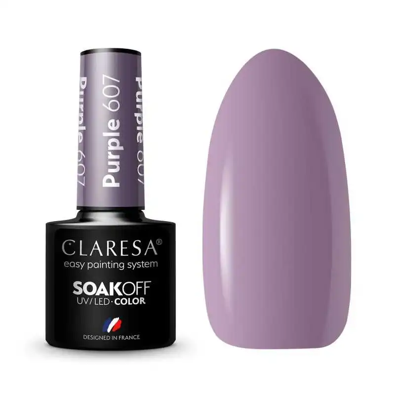 CLARESA PURPLE/ VIOLETT 607 UV NAGELLACK 5 ML