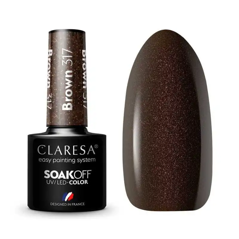 CLARESA BROWN/ BRAUN 317 UV NAGELLACK 5 ML