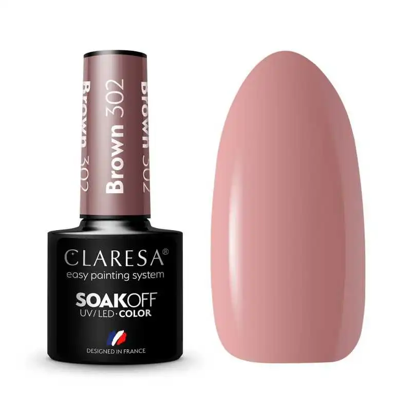 CLARESA BROWN/ BRAUN 302 UV NAGELLACK 5 ML