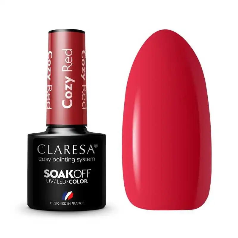 CLARESA COZY RED UV NAGELLACK 5 ML CLARESA COZY RED UV NAGELLACK 5 ML