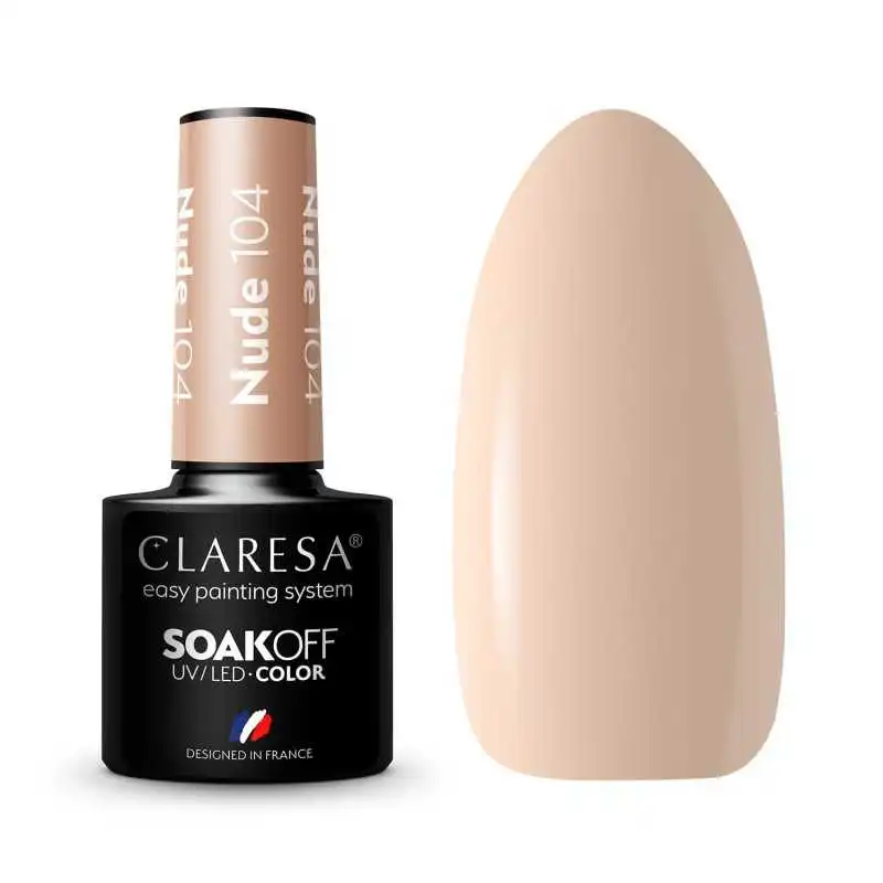 CLARESA NUDE/ BEIGE 104 UV NAGELLACK 5 ML CLARESA NUDE/ BEIGE 104 UV NAGELLACK 5 ML