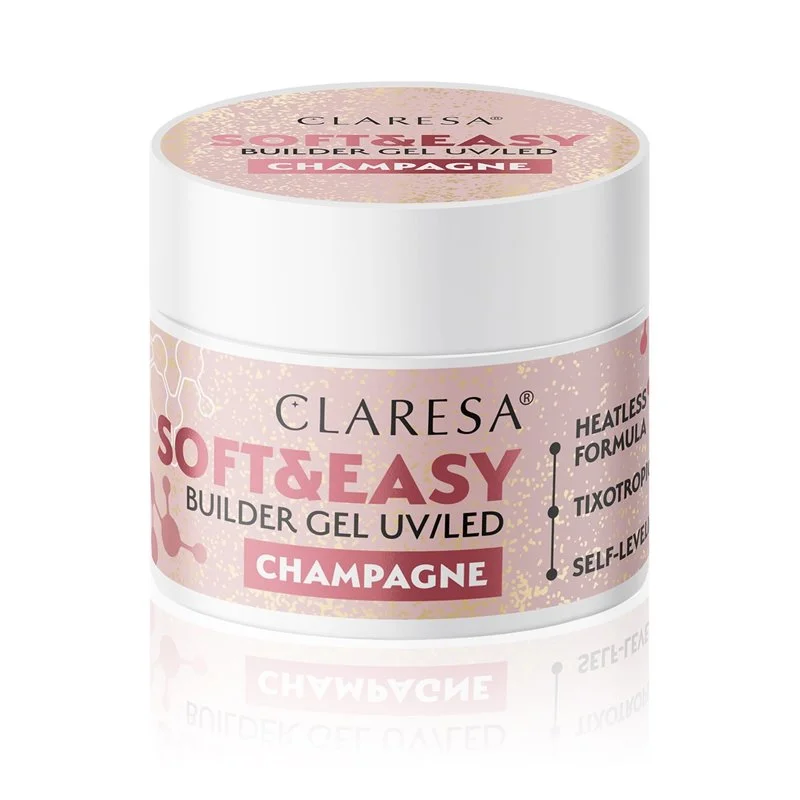 Builder Gel Soft&Easy Champagne 45g Claresa Builder Gel Soft&Easy Champagne 45g Claresa