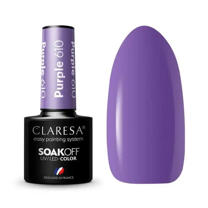 CLARESA PURPLE/ VIOLETT 610 UV NAGELLACK 5 ML CLARESA PURPLE/ VIOLETT 610 UV NAGELLACK 5 ML