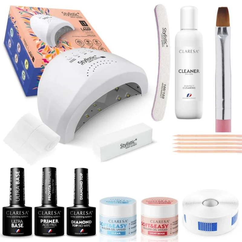 Claresa Gel Starter Set mit Dual Lampe für Anfänger