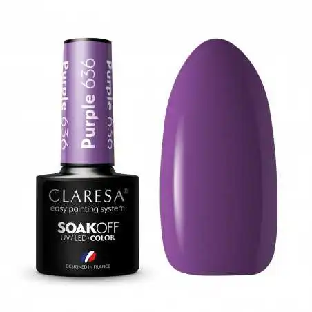 CLARESA PURPLE/ VIOLETT 636 UV NAGELLACK 5 ML