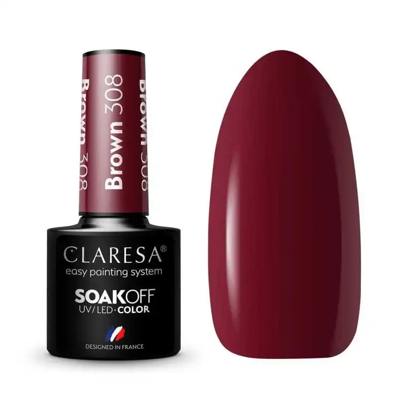 CLARESA BROWN/ BRAUN 308 UV NAGELLACK 5 ML