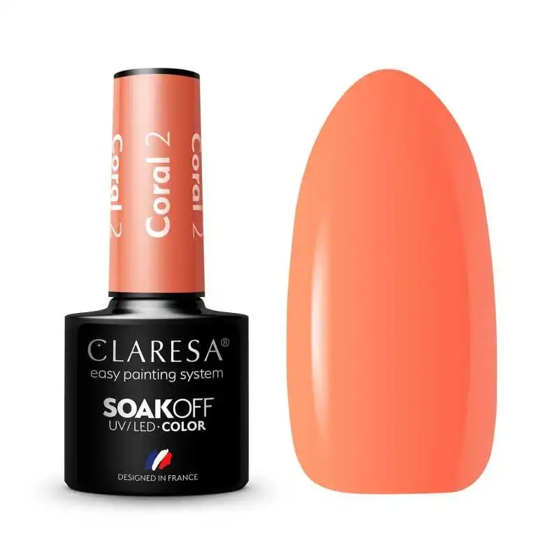 CLARESA CORAL 002 UV NAGELLACK 5 ML
