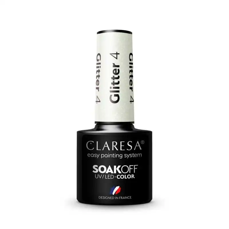 CLARESA GLITTER 4 UV NAGELLACK 5 ML CLARESA GLITTER 4 UV NAGELLACK 5 ML