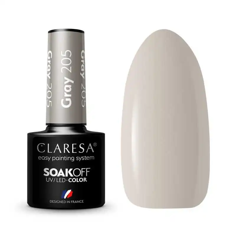 CLARESA GRAY/ GRAU 205 UV NAGELLACK 5 ML