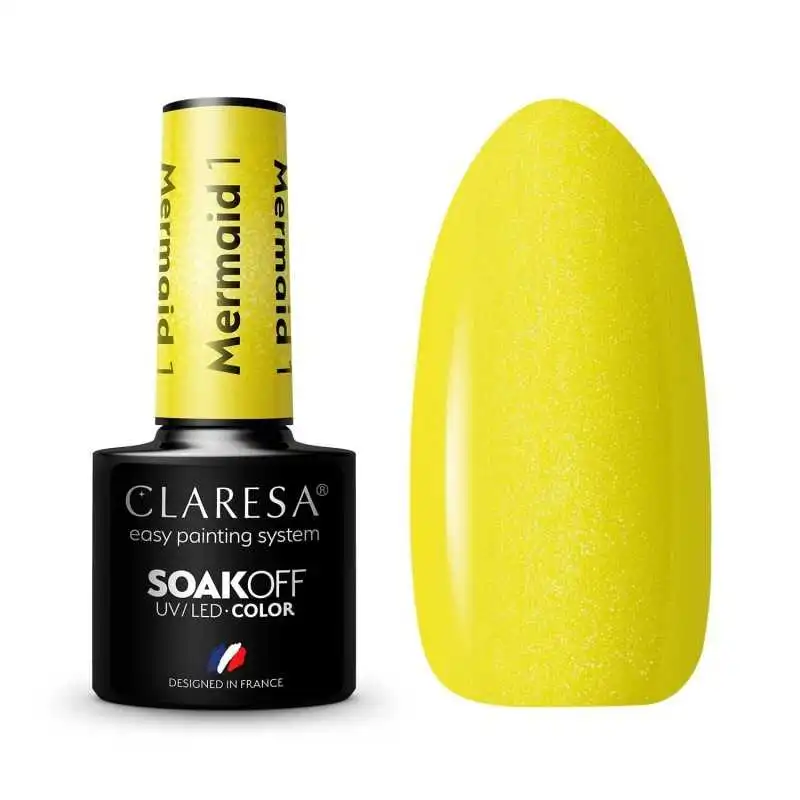 CLARESA MERMAID YELLOW 1 UV NAGELLACK 5 ML CLARESA MERMAID YELLOW 1 UV NAGELLACK 5 ML