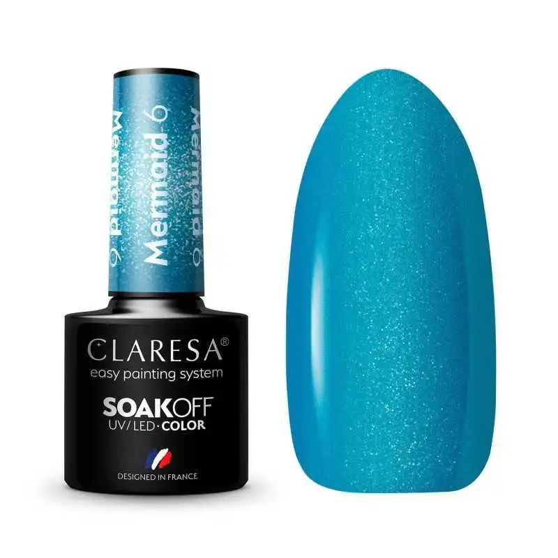 CLARESA MERMAID LIGHT BLUE 6 UV NAGELLACK 5 ML